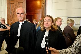 Lawyers Darrigade and Menviell At Mazan Rape Case Appeal Trial - Nimes