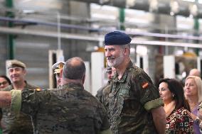 King Felipe Visits The Logistics Academy Of The Spanish Army - Calatayud
