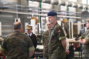 King Felipe Visits The Logistics Academy Of The Spanish Army - Calatayud