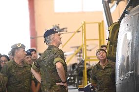 King Felipe Visits The Logistics Academy Of The Spanish Army - Calatayud