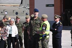 King Felipe Visits The Logistics Academy Of The Spanish Army - Calatayud