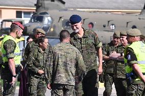 King Felipe Visits The Logistics Academy Of The Spanish Army - Calatayud