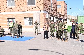 King Felipe Visits The Logistics Academy Of The Spanish Army - Calatayud