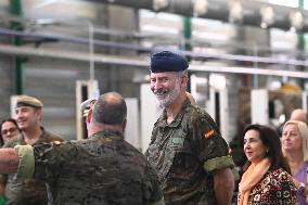 King Felipe Visits The Logistics Academy Of The Spanish Army - Calatayud