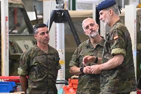 King Felipe Visits The Logistics Academy Of The Spanish Army - Calatayud