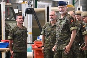 King Felipe Visits The Logistics Academy Of The Spanish Army - Calatayud