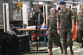 King Felipe Visits The Logistics Academy Of The Spanish Army - Calatayud