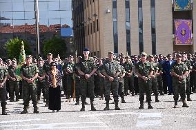 King Felipe Visits The Logistics Academy Of The Spanish Army - Calatayud
