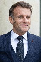Emmanuel Macron and Brigitte Macron meet with Crown Prince of the Kingdom of Jordan - Paris