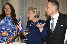 Islannin presidenttipari valtiovierailulla Suomessa