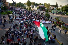 Pro-Palestine Demonstrations on the Two-year Israel Attack by Hamas