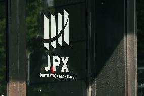 Japan Exchange Group signboard and logo