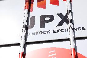 Japan Exchange Group signboard and logo