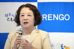 Yoshino re-elected as Rengo president