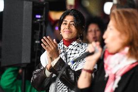 Rima Hassan At Global Sumud Flotilla Celebration - Paris