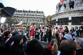 Rima Hassan At Global Sumud Flotilla Celebration - Paris