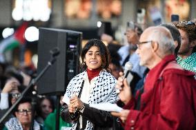 Rima Hassan At Global Sumud Flotilla Celebration - Paris