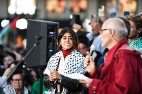 Rima Hassan At Global Sumud Flotilla Celebration - Paris