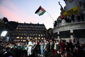 Rima Hassan At Global Sumud Flotilla Celebration - Paris