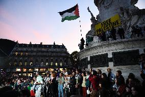 Rima Hassan At Global Sumud Flotilla Celebration - Paris
