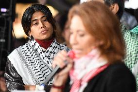 Rima Hassan At Global Sumud Flotilla Celebration - Paris