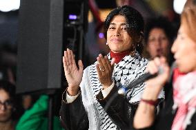 Rima Hassan At Global Sumud Flotilla Celebration - Paris