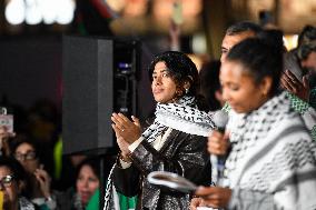 Rima Hassan At Global Sumud Flotilla Celebration - Paris