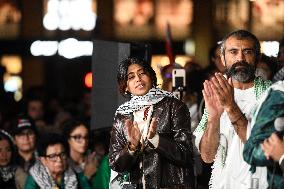 Rima Hassan At Global Sumud Flotilla Celebration - Paris