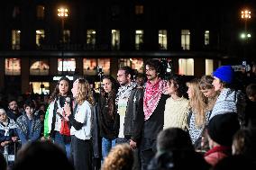 Rima Hassan At Global Sumud Flotilla Celebration - Paris