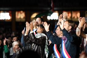 Rima Hassan At Global Sumud Flotilla Celebration - Paris