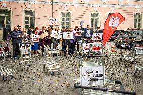 Demonstration against VAT rate on food products