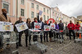 Demonstration against VAT rate on food products