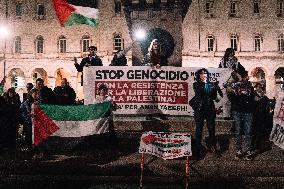 Protests Erupt In Perugia Over Blocked Flotilla - Italy