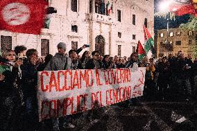 Protests Erupt In Perugia Over Blocked Flotilla - Italy