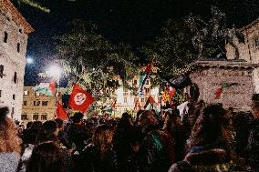 Protests Erupt In Perugia Over Blocked Flotilla - Italy