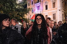 Protests Erupt In Perugia Over Blocked Flotilla - Italy