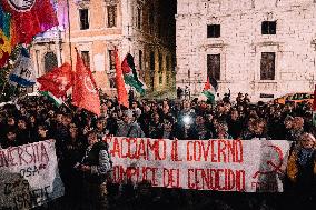 Protests Erupt In Perugia Over Blocked Flotilla - Italy