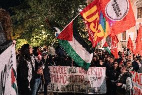 Protests Erupt In Perugia Over Blocked Flotilla - Italy