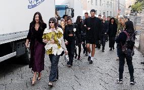 Extras Arrive For The Devil Wears Prada 2 - Milan