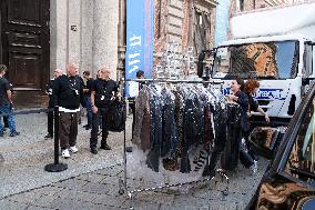Extras Arrive For The Devil Wears Prada 2 - Milan