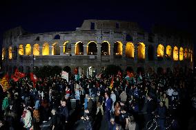 Protest For Palestine In Rome