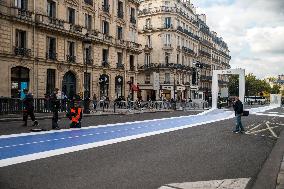 Final Preparations Before Robert Badinter's Honor At Pantheon - Paris