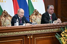 Russian President Putin Makes Visit To Dushanbe - Tajikistan