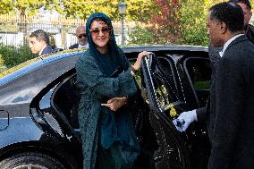 Emmanuel Macron at Meeting for a peace plan in Gaza - Paris