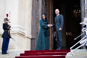 Emmanuel Macron at Meeting for a peace plan in Gaza - Paris