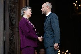 Emmanuel Macron at Meeting for a peace plan in Gaza - Paris