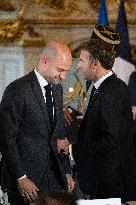 Emmanuel Macron at Meeting for a peace plan in Gaza - Paris