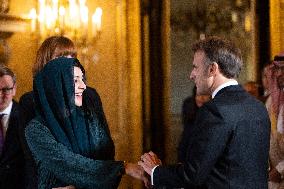 Emmanuel Macron at Meeting for a peace plan in Gaza - Paris