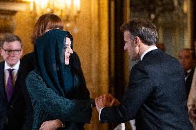 Emmanuel Macron at Meeting for a peace plan in Gaza - Paris