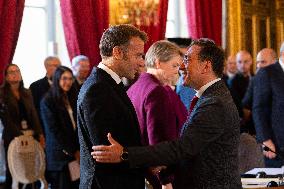 Emmanuel Macron at Meeting for a peace plan in Gaza - Paris